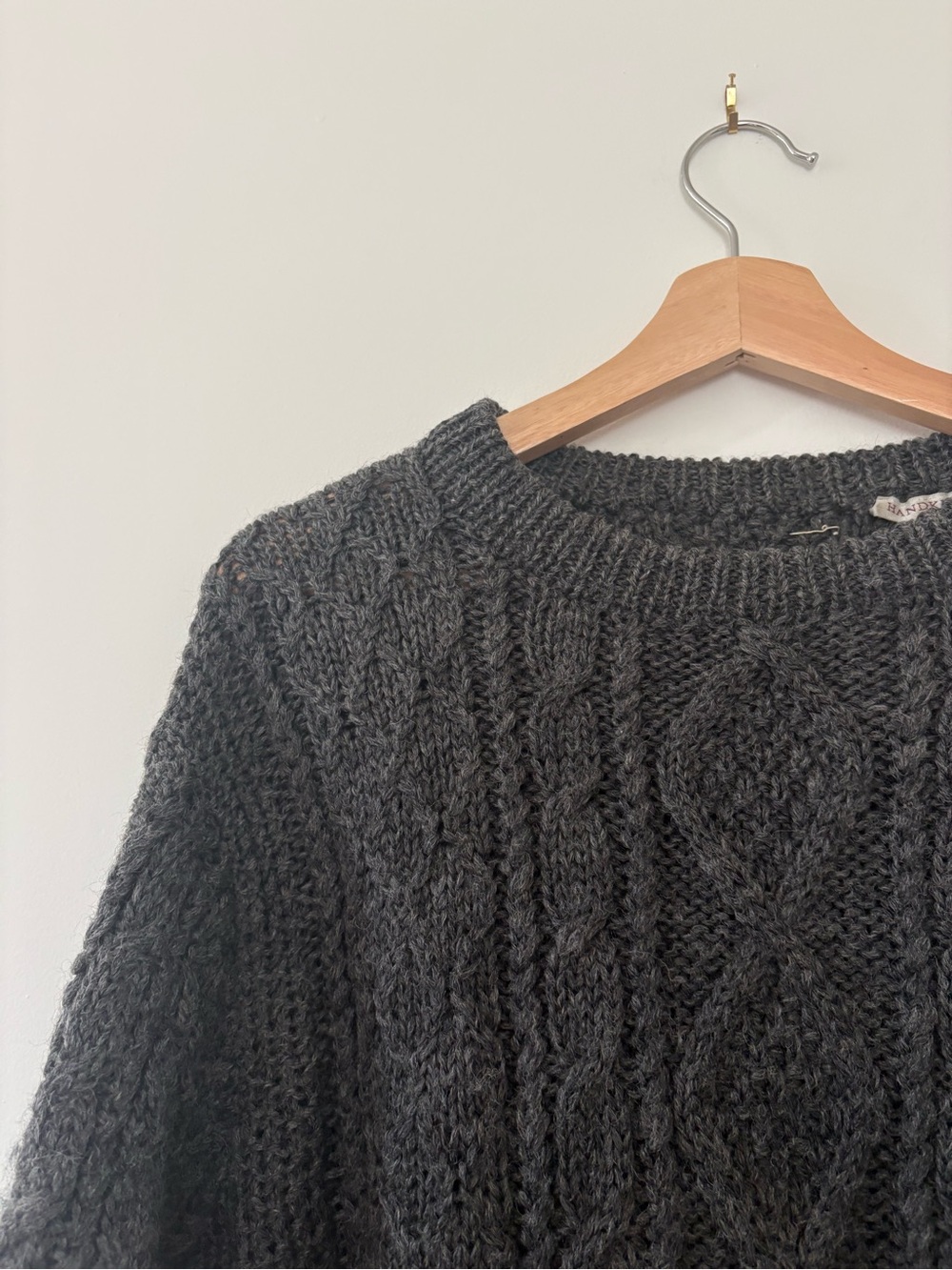 Vintage Cable Knit Crewneck Sweater - Picture 2 of 6